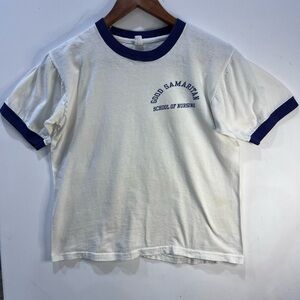 White and Blue Vintage Good Samaritan School of Nursing TShirt